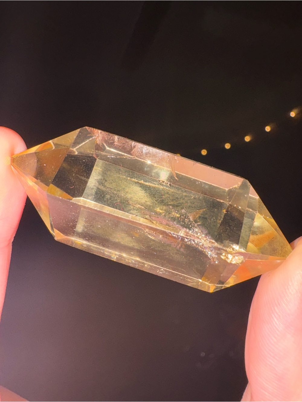 Golden Citrine Double-Terminated Crystal Point